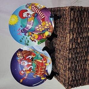 Vintage Ronald McDonald's Collectors Plates 1997 Christmas Plate 1998 Easter Egg